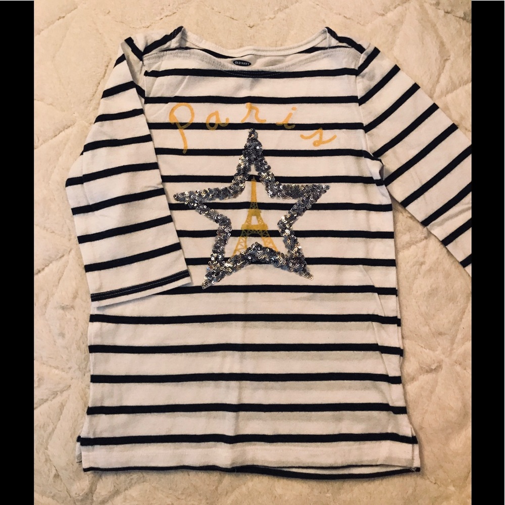 6-7(S/P) Old Navy stripe t-shirt